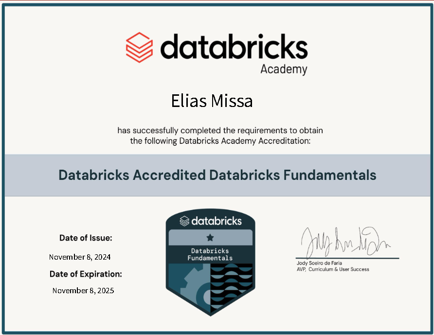 Databricks Certificate